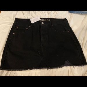 Black jean skirt